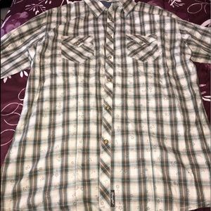 Men’s wrangler retro button up pearl snap 2X